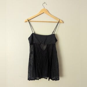 Vintage Victoria Secret Black Lace Slip